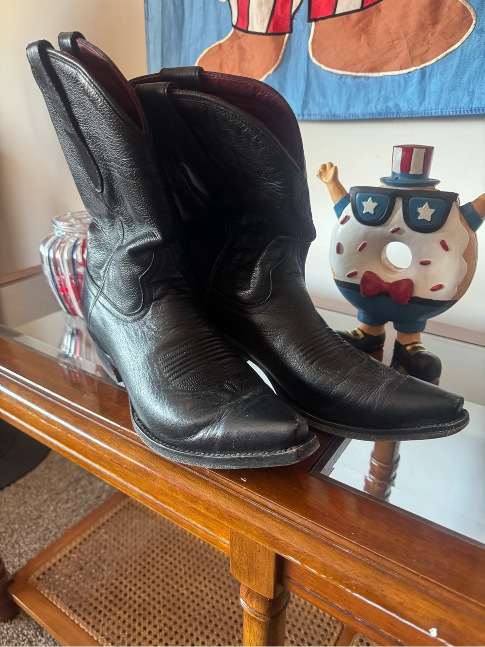 Chisos Cowboy boots- black-10.5D